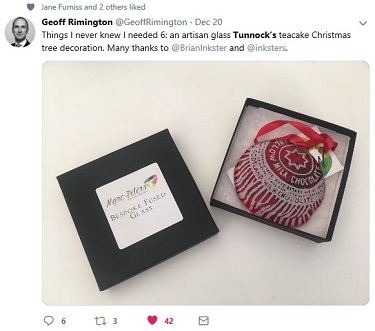 Inksters Christmas Hats 2018 - Geoff Remmington - Tunnocks Decoration